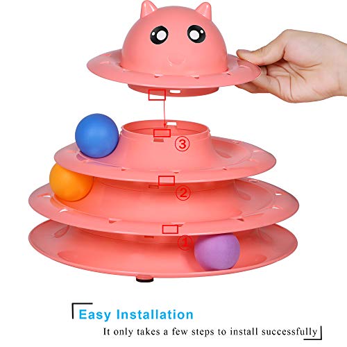 Interactive Cat Toy with 6 Colorful Balls - UPgraded