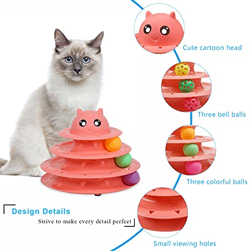 Interactive Cat Toy with 6 Colorful Balls - UPgraded