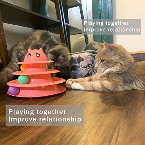 Interactive Cat Toy with 6 Colorful Balls - UPgraded