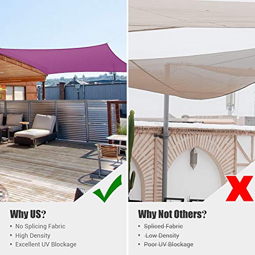 Fuchsia Square Sun Shade Sail - 12'x12