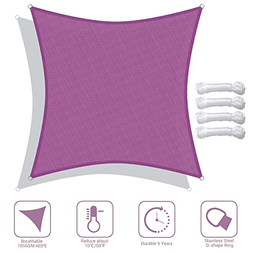 Fuchsia Square Sun Shade Sail - 12'x12