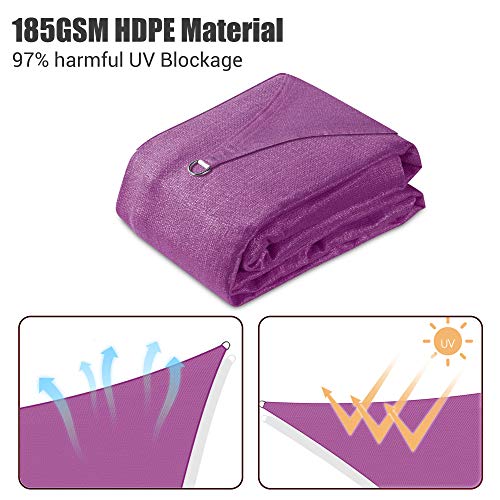 Fuchsia Square Sun Shade Sail - 12'x12