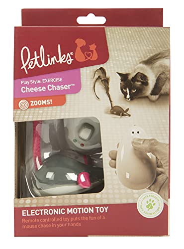 Petlinks Electronic Motion Cat Toys, Cheese Chaser, 1.7 x 4.0 x 5.7 inches (49500-99987-016)