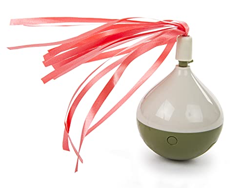 Petlinks, Rowdy Rustler, Electronic Motion Cat Toy, Interactive Spinning Ball and Durable Nylon Tent, With Raffia, Batteries Included