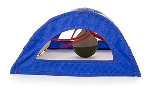 Petlinks, Rowdy Rustler, Electronic Motion Cat Toy, Interactive Spinning Ball and Durable Nylon Tent, With Raffia, Batteries Included