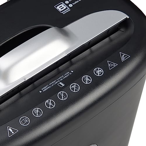 AmazonBasics 8-Sheet Capacity, Cross-Cut Paper and Credit Card Shredder, 4.1 Gallon