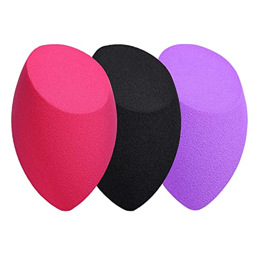 Makeup Sponges, Larbois 3-Pack Blender Beauty Foundation Blending Sponge, Professional Beauty Makeup Set for Dry & Wet Use (Oblique)