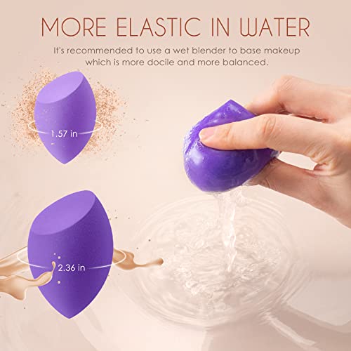 Makeup Sponges, Larbois 3-Pack Blender Beauty Foundation Blending Sponge, Professional Beauty Makeup Set for Dry & Wet Use (Oblique)