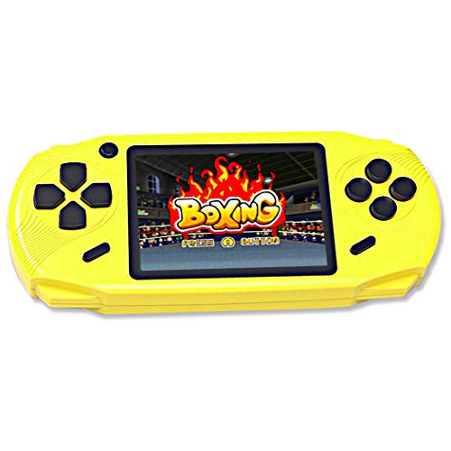 Beijue 16 Bit Handheld Games for Kids Adults 3.0'' Large Screen Preloaded 100 HD Classic Retro Video Games no Need WiFi USB Rechargeable Seniors Electronic Game Player Birthday Xmas Present (Yellow)