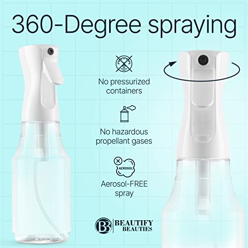 Beautify Beauties Flairosol Hair Spray Bottle ? Ultra Fine Continuous Water Mister for Hairstyling, Cleaning, Plants, Misting & Skin Care (24 Ounce)