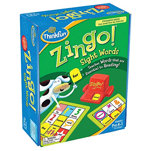ThinkFun Zingo Sight Words Award Winning Early Reading Game for Pre-K to 2nd Grade - Toy of the Year Finalist, A Fun and Educational Game Developed by Educators for Boys and Girls