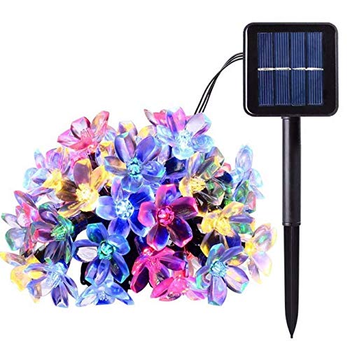 Cherry Blossom Solar String Lights for Outdoor Décor