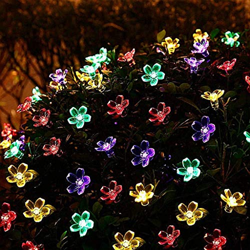 Cherry Blossom Solar String Lights for Outdoor Décor