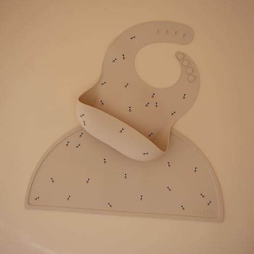 mushie Silicone Baby Bib | Adjustable Fit Waterproof Bibs