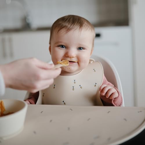 mushie Silicone Baby Bib | Adjustable Fit Waterproof Bibs