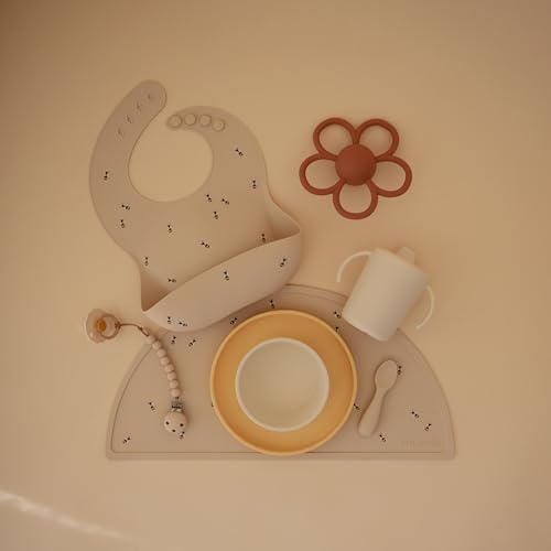 mushie Silicone Baby Bib | Adjustable Fit Waterproof Bibs