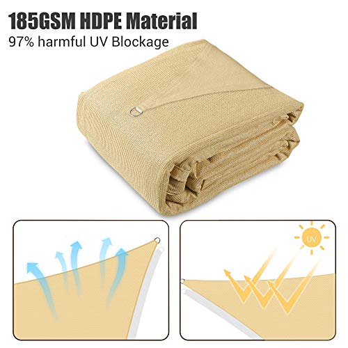 16ft x 16ft Square Sun Shade Sail - Mellow Yellow