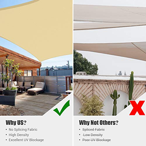 16ft x 16ft Square Sun Shade Sail - Mellow Yellow