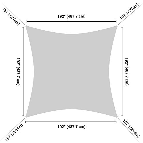 16ft x 16ft Square Sun Shade Sail - Mellow Yellow