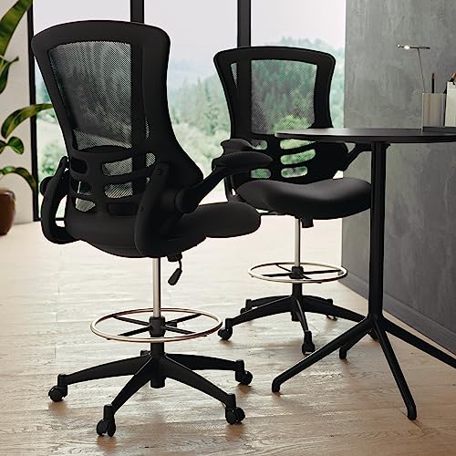 Kelista Mid-Back Mesh Drafting Chair: Comfort & Productivity