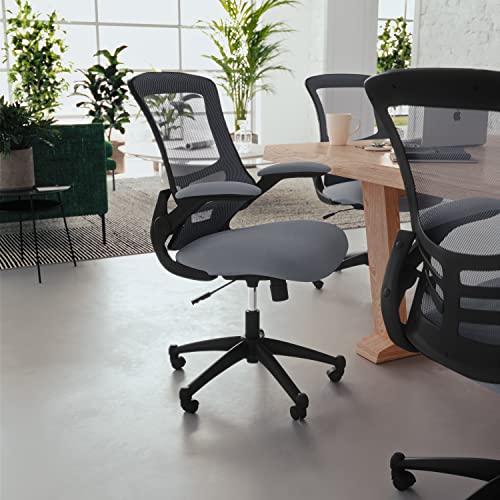 Kelista Ergonomic Mid-Back Office Chair, Dark Gray