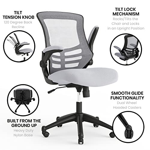 Kelista Ergonomic Mid-Back Office Chair, Dark Gray