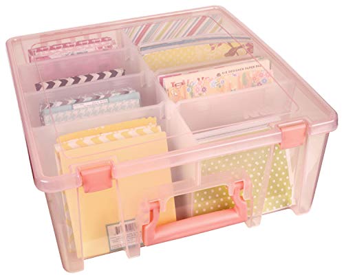 ArtBin Super Satchel Double Deep with Removable Dividers, Portable Art & Craft Storage with Handle