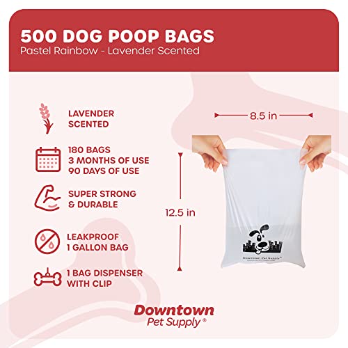Lavender Scented Dog Waste Poop Bags (500 Bags)