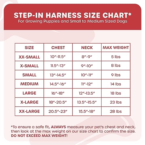 Pet Harness, No Pull, Adjustable, Easy to Put On, X-Small, Red