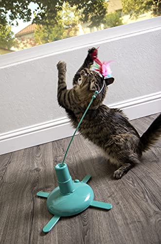 Blue Loco Motion Wand Cat Toy