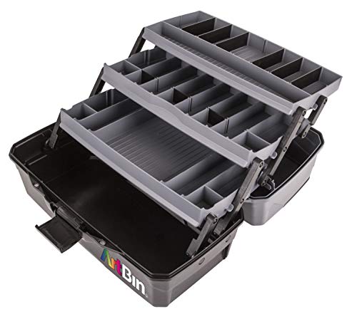 Portable Art & Craft Organizer with Lift-Up Trays