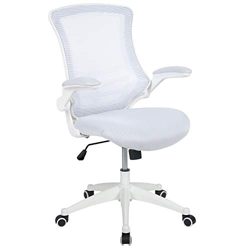 Ergonomic White Mesh Office Chair with Swivel