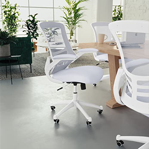 Ergonomic White Mesh Office Chair with Swivel