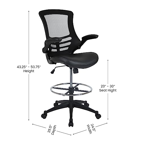 Kelista Mid-Back Drafting Chair with Ergonomic Mesh