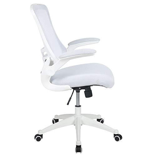 Ergonomic White Mesh Office Chair with Swivel