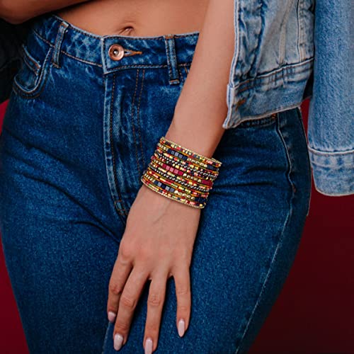 SPUNKYsoul Cuff Bracelets for Women Collection (Navy/Red/Box)