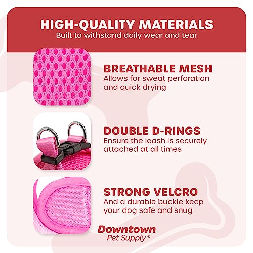 Pink Step-in Dog Harness for Small to Large Dogs