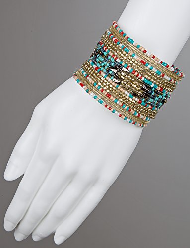 SPUNKYsoul Cuff Bracelets for Women Collection (Red/Teal/Gold)