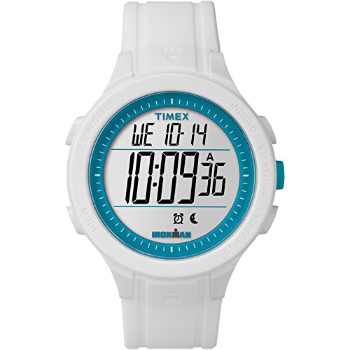 Timex Men's TW5M14800 Ironman Essential 30 White/Blue Silicone Strap Watch