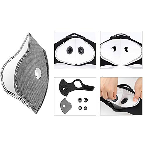 Outdoor Sports Half Face Mask Carbon Filter Breathable Riding Mask Adjustable Windproof Dust Mask Running Cycling Skiing