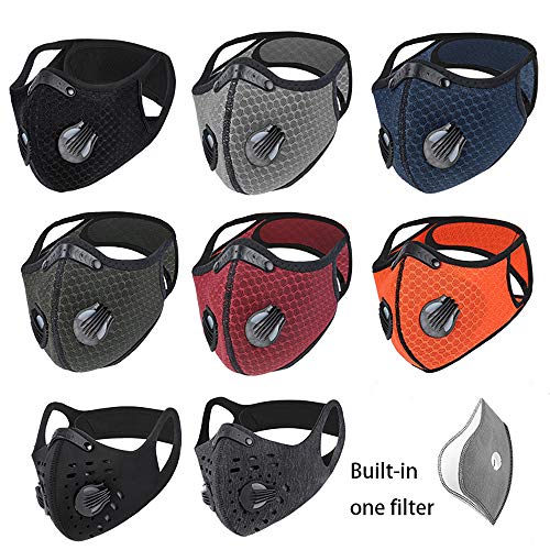 Outdoor Sports Half Face Mask Carbon Filter Breathable Riding Mask Adjustable Windproof Dust Mask Running Cycling Skiing