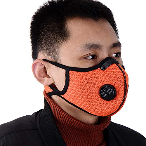 Outdoor Sports Half Face Mask Carbon Filter Breathable Riding Mask Adjustable Windproof Dust Mask Running Cycling Skiing