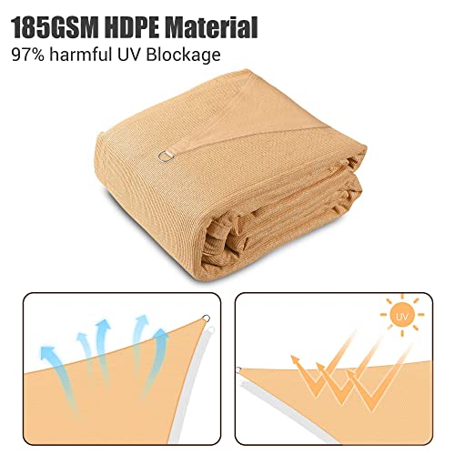 18'x18' Mellow Yellow Sun Shade Sail for Outdoor Spaces
