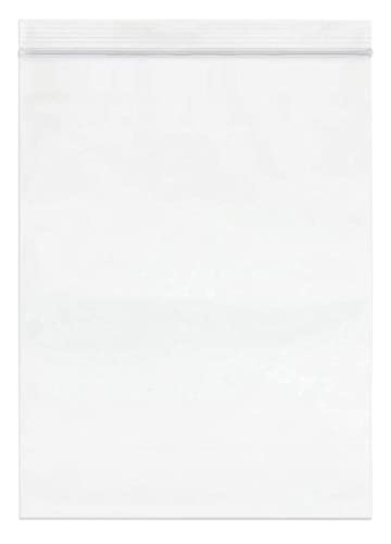 Spartan Industrial - 10â X 13â (100 Count) 2 Mil Clear Reclosable Zip Plastic Poly Bags with Resealable Lock Seal Zipper