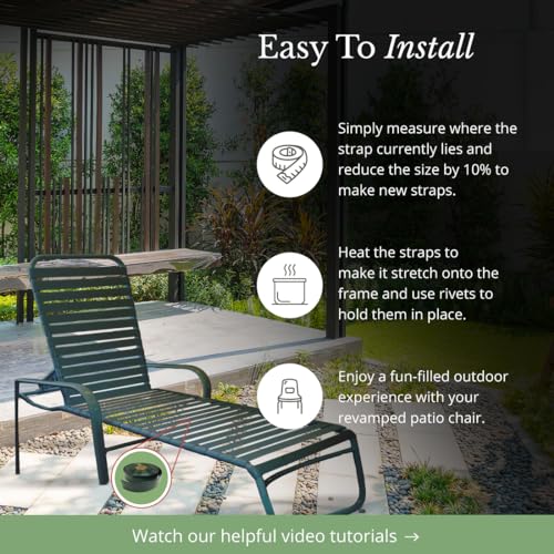 Vinyl Strap for Patio Chairs - Dark Green