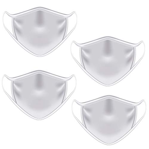 Contraband Sports 13019 Sport Face Cover / Sport Mask - Nylon/Spandex Washable & Breathable - 6 Colors - (SOLD AS A SET) (White 4pk, OSFA)