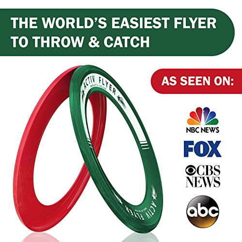 Christmas Fun Gifts for Kids [Red/Green] 2-Pack Frisbee Rings: Cool Stocking Stuffers for Boys and Girls: Outdoor Toys Best for Children Ages 3 4 5 6 7 8 9 & 10 Year Old Son and Daughter Presents