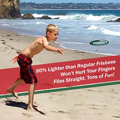 Christmas Fun Gifts for Kids [Red/Green] 2-Pack Frisbee Rings: Cool Stocking Stuffers for Boys and Girls: Outdoor Toys Best for Children Ages 3 4 5 6 7 8 9 & 10 Year Old Son and Daughter Presents