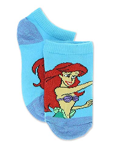 Disney Princess Girls Toddler 6 Pack No Show Socks Set (Shoe: 7-10 (Sock: 4-6), Multicolor No Show)