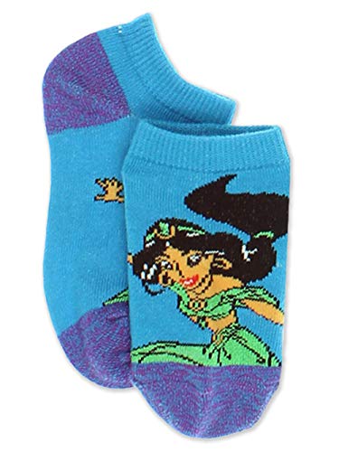 Disney Princess Girls Toddler 6 Pack No Show Socks Set (Shoe: 7-10 (Sock: 4-6), Multicolor No Show)